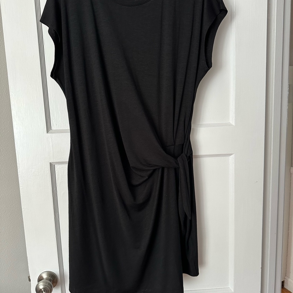 Nicole Miller Elegant Black Dress with Side Knot NWOT